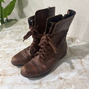 Steve Madden Brown Combat Boots